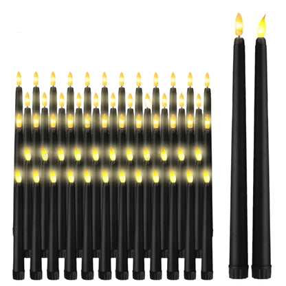 Black LED Candles for Halloween Decor and Wedding Centerpieces