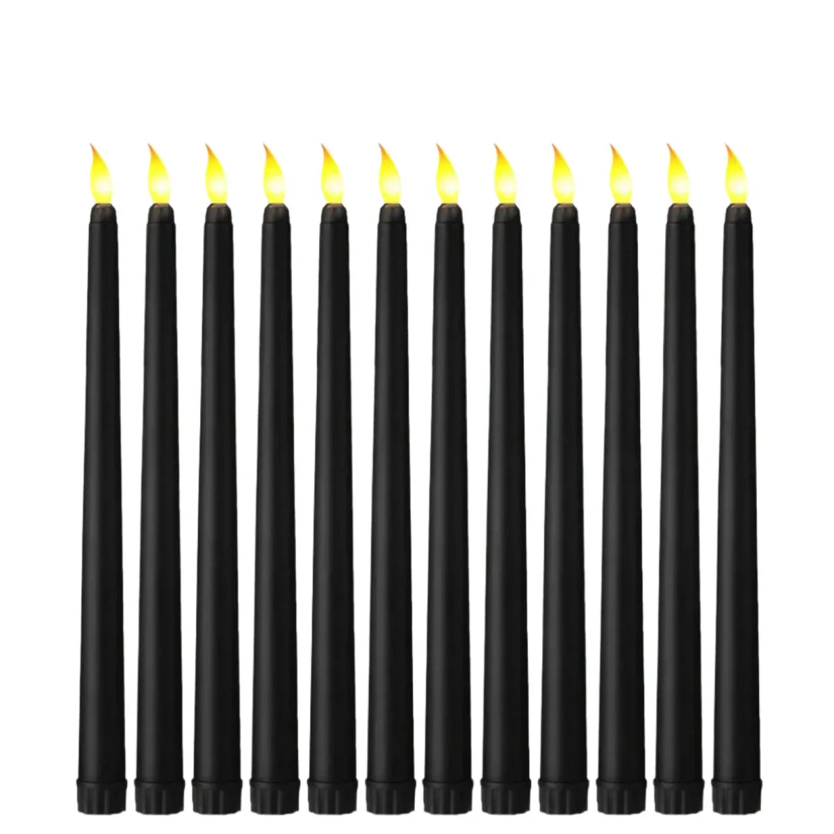 Black LED Candles for Halloween Decor and Wedding Centerpieces