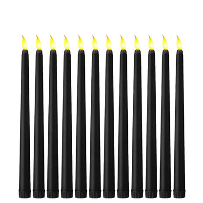 Black LED Candles for Halloween Decor and Wedding Centerpieces