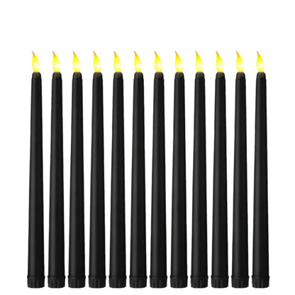 LED Candles for Halloween – Black Decorative Pointed Party & Wedding Lights
