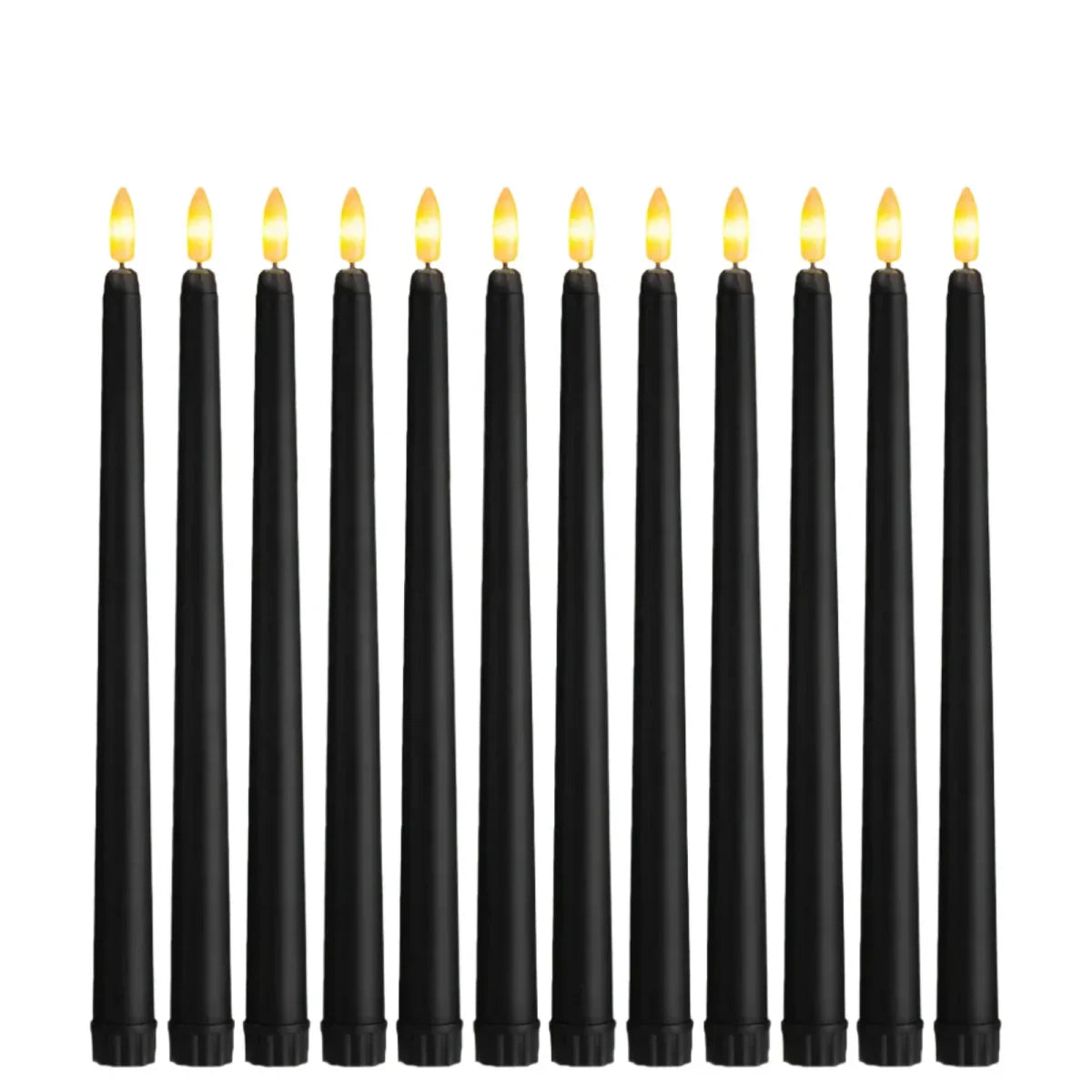 Black LED Candles for Halloween Decor and Wedding Centerpieces