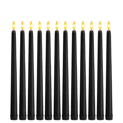 Black LED Candles for Halloween Decor and Wedding Centerpieces