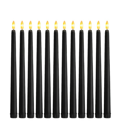 LED Candles for Halloween – Black Decorative Pointed Party & Wedding Lights