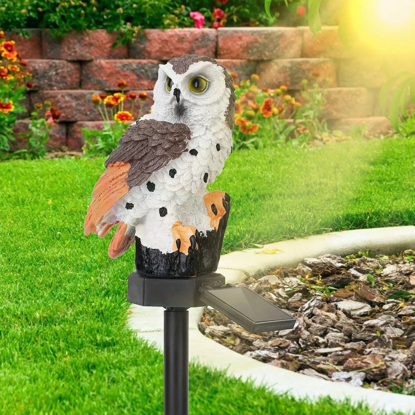 Solar Owl Garden Light - Decorative Outdoor Accent for Home and Patio