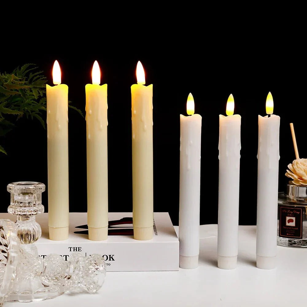 Flameless LED Candles - Realistic 3D Design for Home and Office Decor