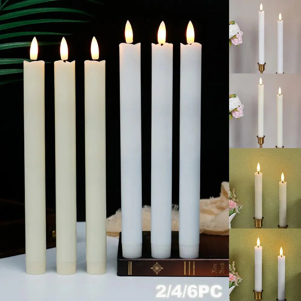 Flameless LED Candles - Realistic 3D Design for Home and Office Decor