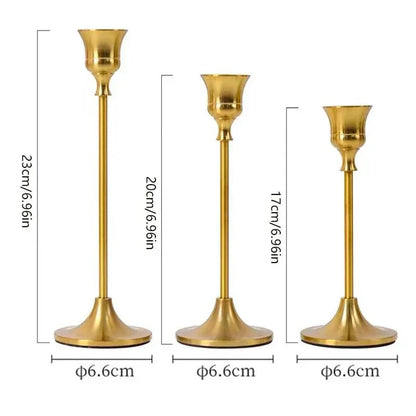 Golden Candle Holders for Romantic Home Decor and Elegant Ambiance