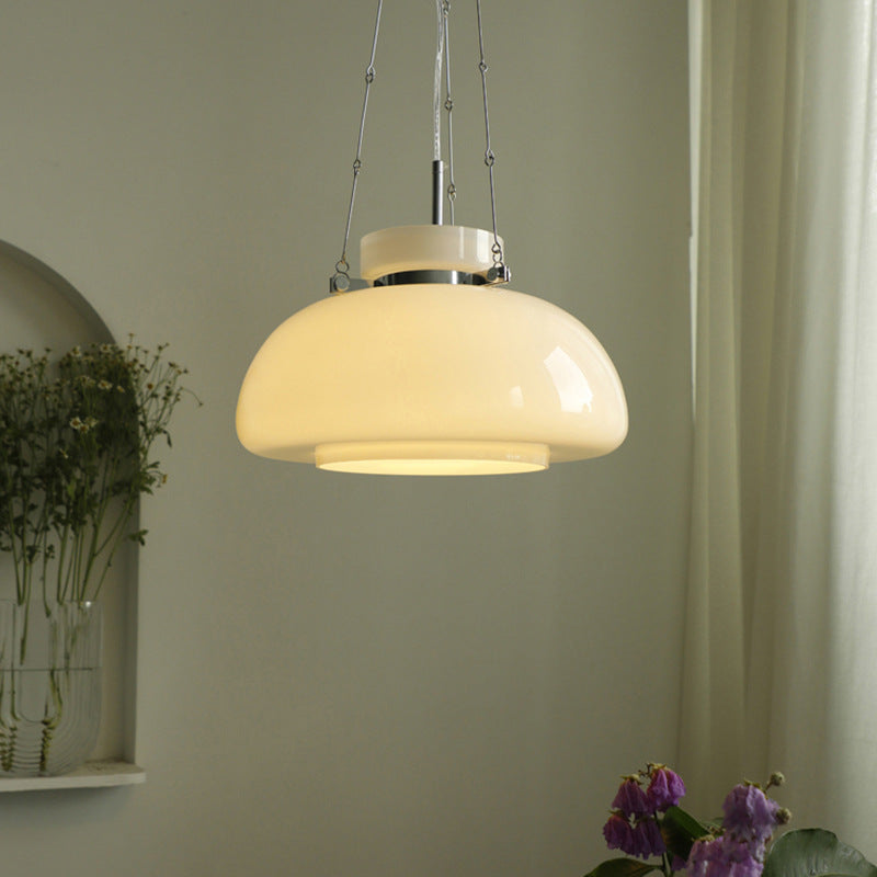 Pendant Light for Stylish Interiors - Modern Milky Glass Design for Home and Office